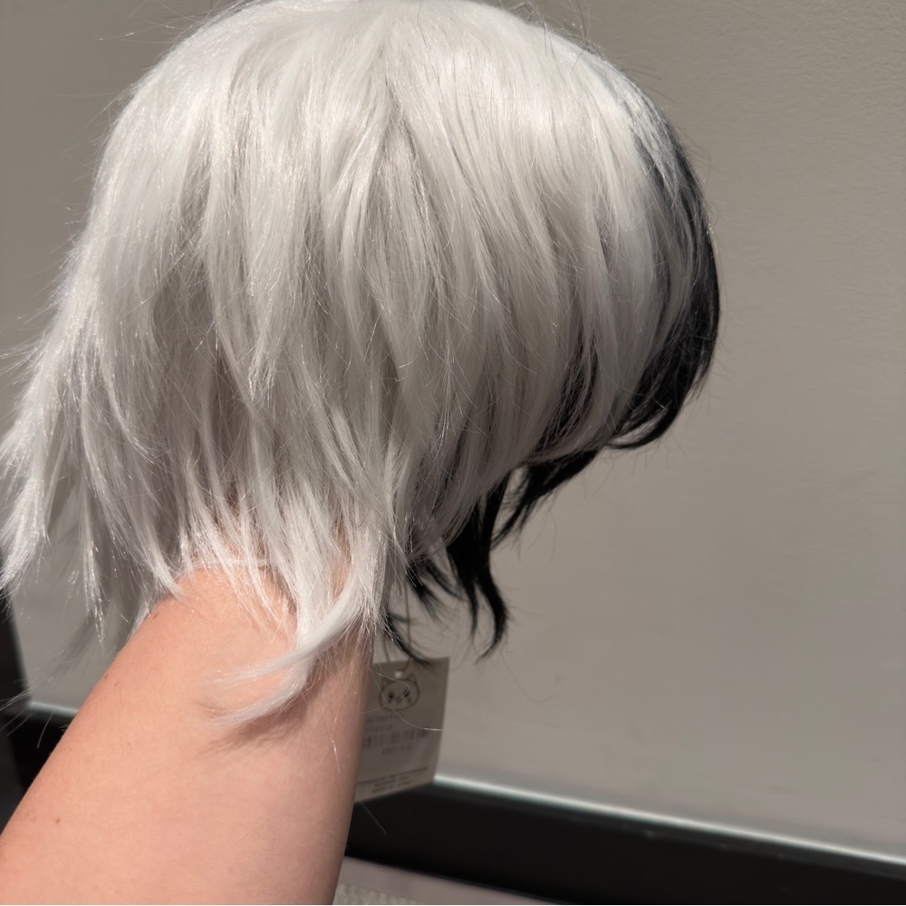 NWT - Yumeno Kyūsaku Q Bungo Stra Japanese Cosplay Wig Two Tone Black & White - Picture 3 of 14